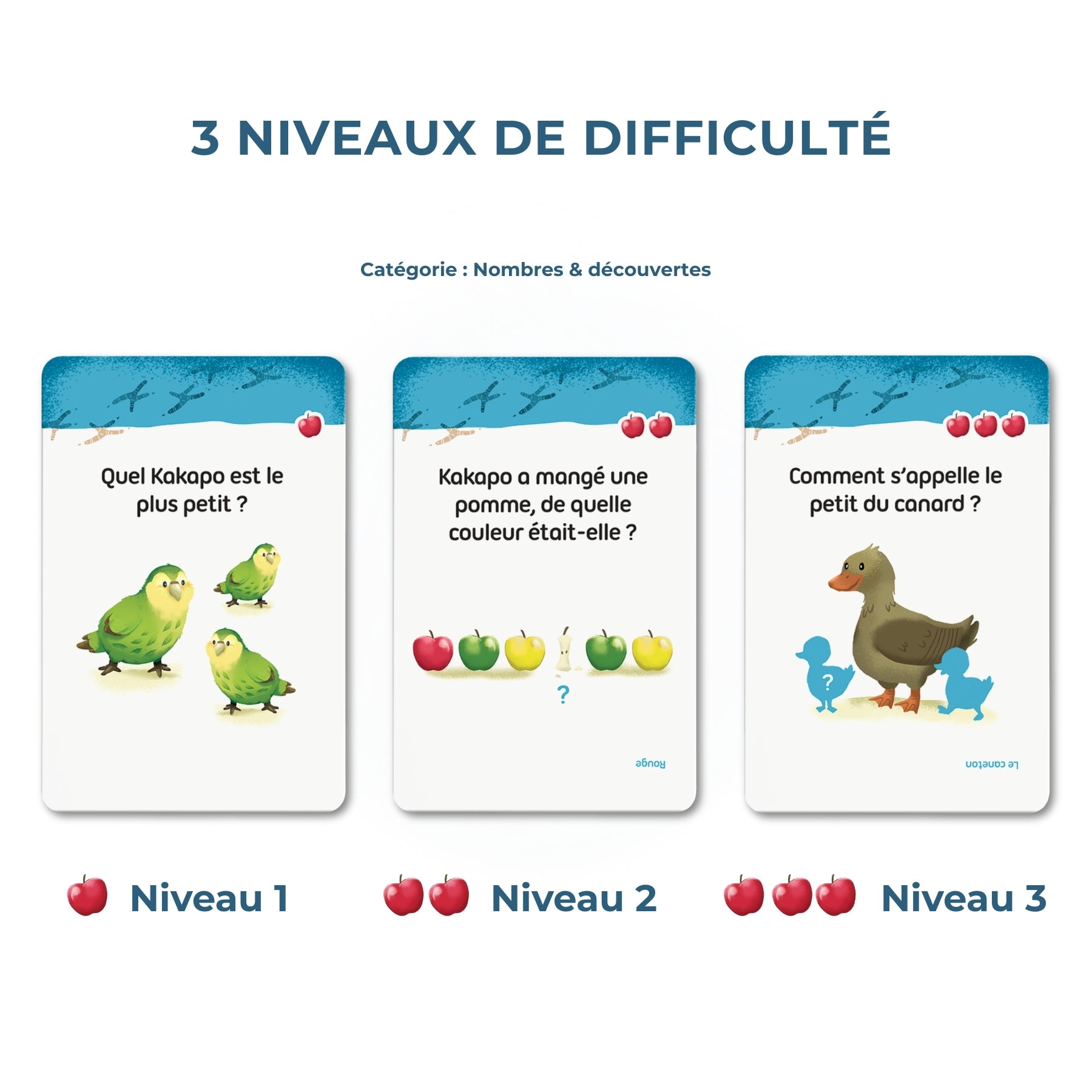 3 niveaux de difficulté