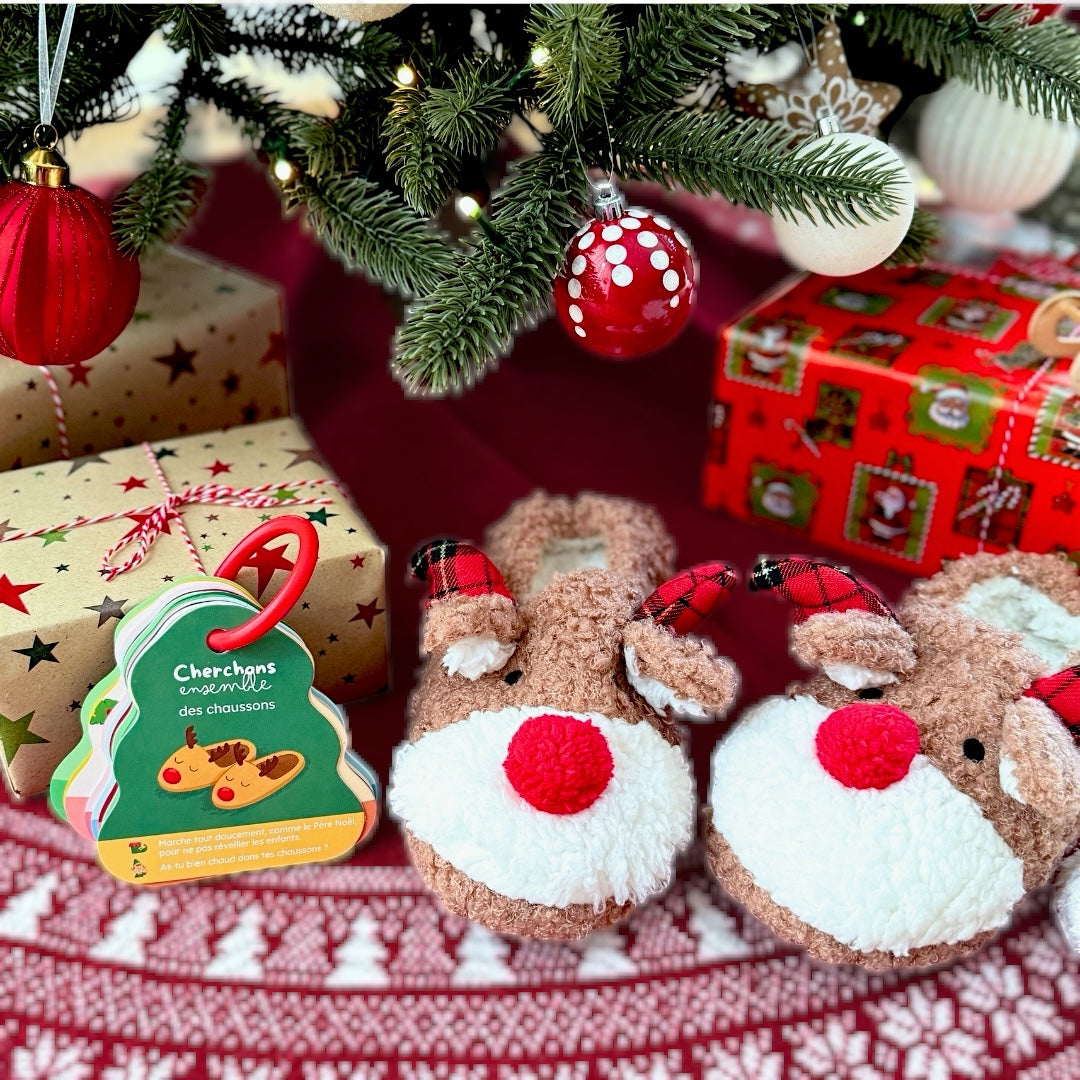 Carte cherchons ensemble des chaussons