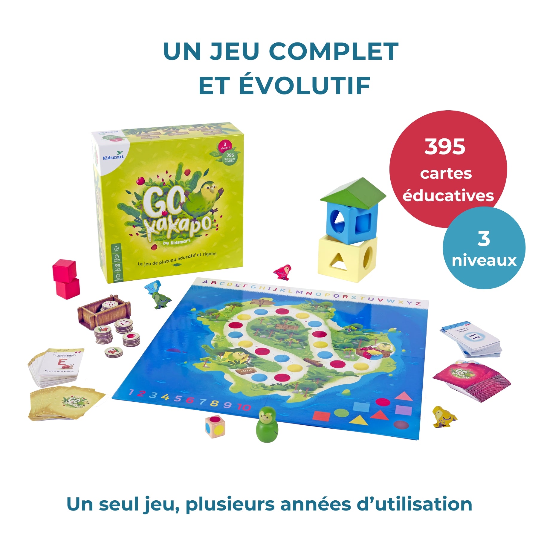 Visuel de la boite de jeu Go kakapo avec tous les éléments