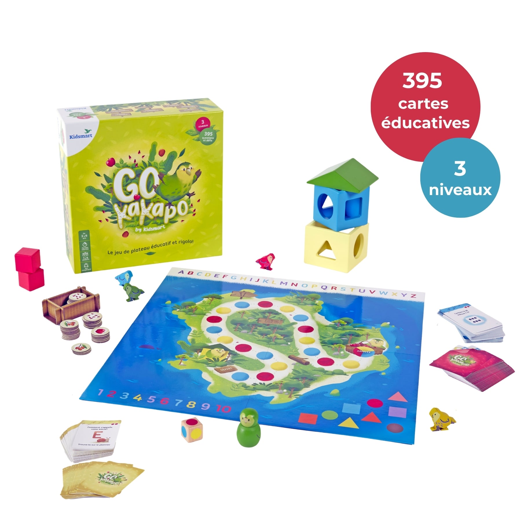 Go kakpo contenu 395 carte educatives 3 niveaux